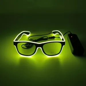 Bar Party DJ Hot Requisiten Brillen schirm Leuchtende LED Neon EL Draht brille Blinkende Brille