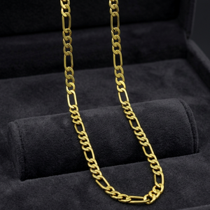 ขายส่งโซ่ฟิกาโร14K 18K 24K ชุบด้วยไมโครโกลด์โซ่แฟชั่นดีไซน์โซ่อันทันสมัยโซ่สไตล์ฟิกาโรโซ่ทองเหลืองทอง - Product Image 3