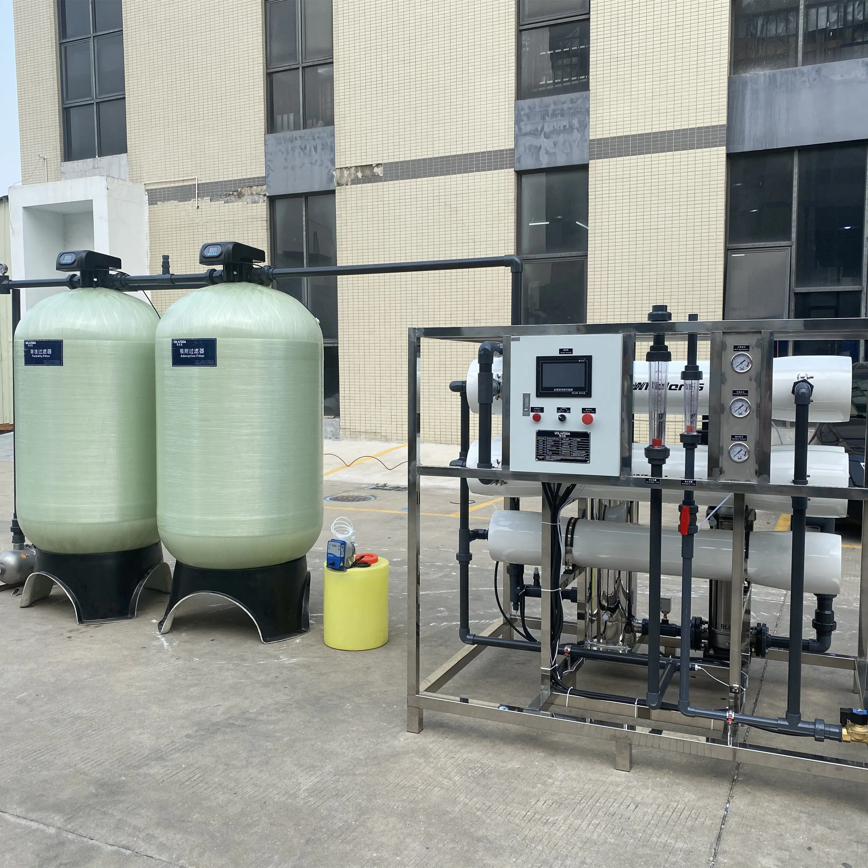 Mesin pengolahan air Osmosis terbalik, 5 ton desalinasi air tanaman mesin produksi air mineral