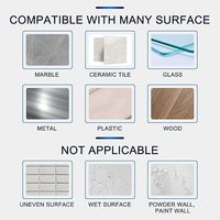 Ruban adhésif acrylique double face nano transparent imperméable découpé à la forme, haute viscosité, 3 cm * 5 cm, résistant, lavable, multifonctionnel, pour mur et sol