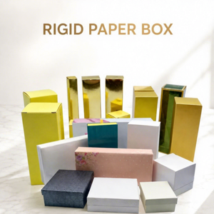 Caja Rígida de Cartón Rectangular, Cartón Color Marfil, Empaque de Cosméticos de Alta Gama con Logotipo Estampado en Caliente, Se Aceptan Pedidos Personalizados - Product Image 1