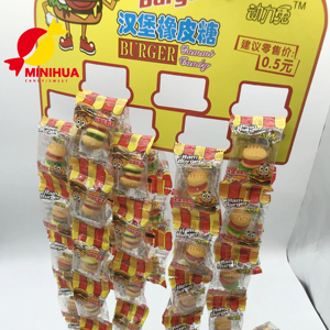 Bonbons gélifiés en forme de <span class=keywords><strong>mini</strong></span> <span class=keywords><strong>hamburger</strong></span> <span class=keywords><strong>halal</strong></span> personnalisés en gros, en forme de boule, doux, en saveur fruitée - Product Image 3