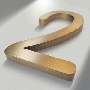 Placa de señal de número de casa moderna para escuela al aire libre Oficina Hotel Villa con materiales de plástico ABS de aluminio de acero - Product Image 5