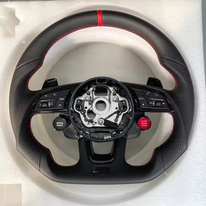 Volant sport RS entièrement en cuir avec bouton de démarrage compatible <span class=keywords><strong>Audi</strong></span> B8.5 S4 S5 RS5 RS6 <span class=keywords><strong>Q5</strong></span> Q7 A3 S3 A8 A1 A6 RS7 A7 A4 RS4 TT - Product Image 6