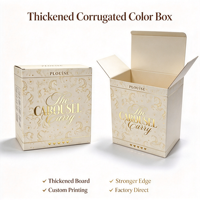 Boîte en carton ondulé épais personnalisée avec impression couleur, insert en feuille d'or, boîte à rabat pour emballage cadeau et expédition de produits cosmétiques