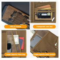 Pochette de rangement tactique pour pare-soleil de véhicule, organiseur EDC, pochette en nylon 500D, accessoires de voiture