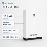 Sistem Penyimpanan Energi Rumah Tangga IP65 10kWh LiFePO4 51 Titik 2V Dengan Komunikasi Inverter Multi Merek
