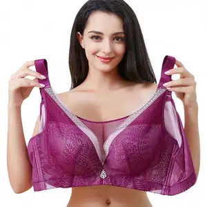 Grand soutien-gorge brodé pour femmes, Lingerie de grande taille, C D E, grand soutien-gorge tubulaire, vente en gros