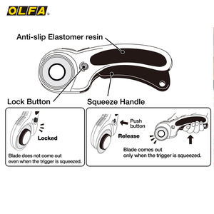 Olfa Ideaal Voor Grote Projecten Fleecewolleer 60Mm RTY-3/Dx Ergonomische Roterende Snijder - Product Image 3