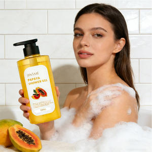 Gel de Ducha de Papaya Personalizado al por Mayor 500ml, Extracto de Papaya Refrescante que Ayuda a Controlar la Producción de Grasa Excesiva y Reduce las Imperfecciones - Product Image 1