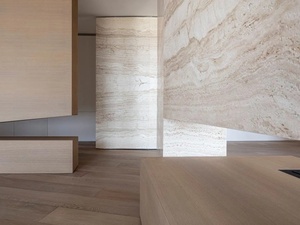 หินอ่อนธรรมชาติ UnionStone ดีไซน์ขัดเงา สีขาวงาช้าง ทราเวอร์ทีนสีเบจคลาสสิก แผ่นกระเบื้องหินอ่อนสีขาวงาช้าง สำหรับผนังและพื้น - Product Image 5