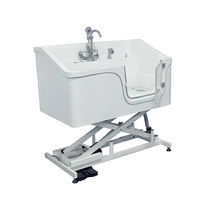 Grande baignoire autoportante pour chien, spa pour animaux de compagnie avec levage électrique et massage par remous, pour salon de toilettage, station de lavage de chiens, usage intérieur