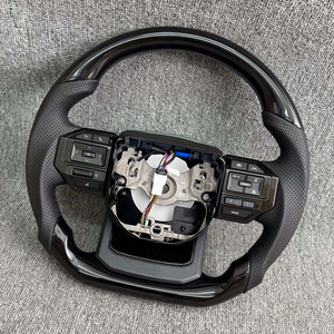 Modification <span class=keywords><strong>du</strong></span> volant en fibre de carbone et cuir, sport, <span class=keywords><strong>personnalisable</strong></span> pour Corolla LC300 LC250 Hilux Fortuner Land Cruiser GR - Product Image 4