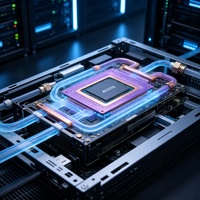 Plaque d'échange thermique à micro-canaux en cuivre T2 usinée sur mesure par CNC pour module de contrôle thermique haute puissance