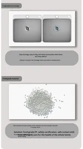 Évier portable pour le <span class=keywords><strong>lavage</strong></span> des mains, grand bac à laver en fibre pour vêtements, lavabo de buanderie - Product Image 6