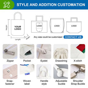 กระเป๋าผ้าแคนวาสคุณภาพดีแบบสั่งทำพิเศษ สะพายข้าง สีธรรมชาติ รีไซเคิล กระเป๋าช้อปปิ้งผ้าฝ้ายแบบสั่งทำ - Product Image 6