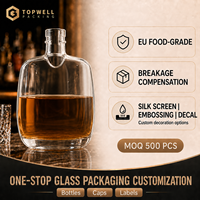 Botol Kaca Kosong Kustom untuk Minuman, Botol Dapur dengan Gabus 750 ml, Botol Kaca dengan Gabus untuk Anggur, Anggur Merah, Vodka