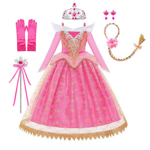 Vestidos de Princesa Aurora <span class=keywords><strong>para</strong></span> Niñas, Estilo Moderno, con Encaje Bordado, Tul, Manga Larga, Disfraces <span class=keywords><strong>para</strong></span> TV y Cine - Product Image 1