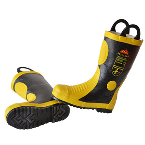 YIDAO <span class=keywords><strong>Bottes</strong></span> de pompier et EMS doublées de feutre pour hommes et femmes avec résistance chimique FR Upperand Steel Toe Fire Fighter Boots - Product Image 2