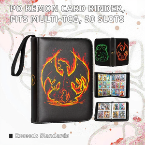 Classeur de cartes Pokémon en gros – Classeur durable multi-cartes TCG en PU avec fermeture éclair, compatible <span class=keywords><strong>Yu</strong></span>-<span class=keywords><strong>Gi</strong></span>-<span class=keywords><strong>Oh</strong></span>, 4/6/7/9/10 pouces - Product Image 2