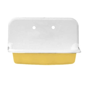 Personalizzabile classico lavello da cucina quadrato tradizionale in ghisa smaltata singola ciotola due fori rubinetto stile OEM personalizzabile - Product Image 6