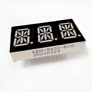 Siêu màu xanh lá cây 0.54 inch 3 chữ số 14 đoạn chữ và số LED hiển thị Houkem-5431-A/BSG - Product Image 2