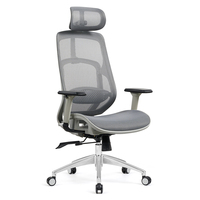 Chaise ergonomique de maille de bureau de pivot de dossier réglable de cadre en métal moderne exécutif avec l'appui-tête de roue et les sièges de repose-pieds