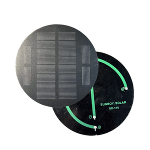Sıcak satış 110mm çap PET lamine PERC GÜNEŞ PANELI 5.0V yuvarlak güneş rüzgara dayanıklı çakmak ışık için - Product Image 1