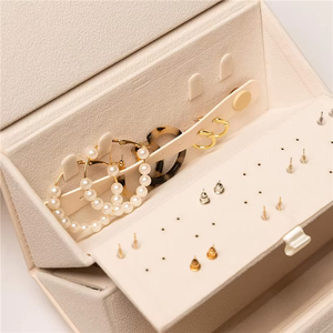 Support de présentation de colliers en bois avec doublure en daim et PU pour vitrine de magasin et photographie de bijoux - Product Image 5