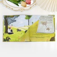 Livre d'histoires de contes de fées pour enfants personnalisé en carton rigide A5 avec illustration de dessin et tableau d'activités pour enfants