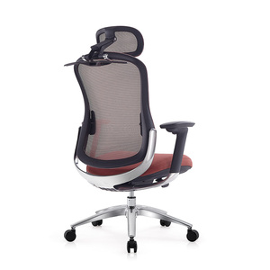 Chaises de bureau pivotantes en tissu confortables et modernes SAGELY, chaise de direction ergonomique à dossier haut en maille - Product Image 6