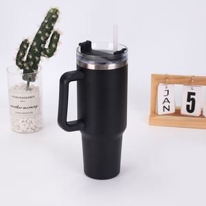 Gobelet isotherme de voyage pour voiture H1.0 avec poignée, 40 oz, couvercle, paille, antidérapant, OEM ODM, logo personnalisé - Product Image 6