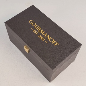 Boîte d'emballage pour <span class=keywords><strong>caviar</strong></span> en forme de livre en carton noir personnalisé - Product Image 2