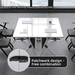 Muebles de Oficina, Mesa Plegable para Sala de Reuniones, Escritorio Plegable para Computadora Portátil, Mesa Plegable para Trabajo, Estudio, Reuniones y Capacitación - Product Image 2