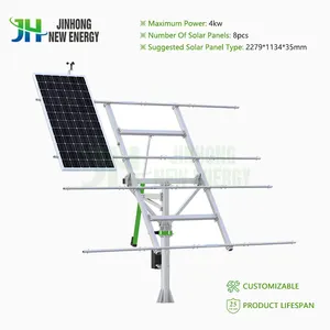 Jinhong Solar Tracker 4kw 8 Panels Customizable Dual Axis Solar Tracker Direct Deal Solar Tracking System
