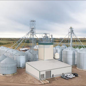 Trémie galvanisée 500-5000ton/Silo de matière première en acier à grains à fond plat Bacs de silo de <span class=keywords><strong>stockage</strong></span> de farine de soja pour la ligne de granule d'alimentation de ferme - Product Image 1