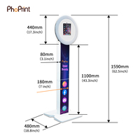 Photo Booth iPad Portabel Berkualitas Tinggi dan Ringan dengan Ring Light Dijual