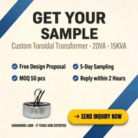 Transformateur toroïdal personnalisable monophasé 100% cuivre, sortie 110V, entrée 36V 50Hz/60Hz