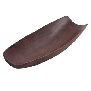 Cuchara de té de madera de nogal negro, forma ovalada, juego de té de madera maciza para accesorios de la ceremonia del té Kung Fu - Product Image 5