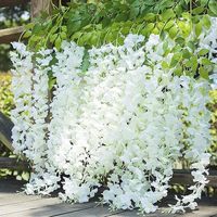 Bunga Gantung Plafon 12 Paket Untaian Bunga Wisteria Garland Sutra Dekorasi Pernikahan Wisteria Buatan