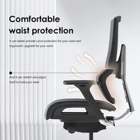 Silla de Oficina Ergonómica Vaseat EN1335 con Soporte Lumbar Dividido Adaptativo y Ajuste de Profundidad del Asiento, Certificada por BIFMA