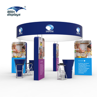 Boîte lumineuse LED modulaire portable, mince, rétroéclairée, pliable, en aluminium, avec tissu tendu, pour salon professionnel, taille personnalisable