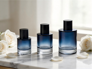 ขวดน้ำหอมแก้วไล่เฉดสีน้ำเงิน ขนาด 30/50/100 มล. คอขวดขนาด 15 มม. แบบ Crimp Neck ขวดเปล่าสำหรับเติมน้ำหอม เหมาะสำหรับบรรจุภัณฑ์เครื่องสำอางและน้ำหอม - Product Image 2