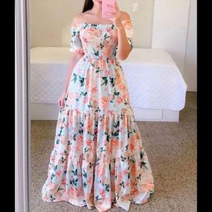 Vestido Largo Casual Floral de Verano para <span class=keywords><strong>Mujer</strong></span>, de Alta Calidad, Ajustado a la Cintura, con Espalda Descubierta, Precio Bajo al por Mayor - Product Image 6