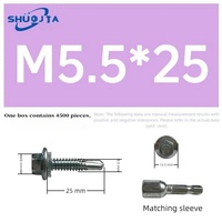 Vis autoperceuses et autotaraudeuses GB15856.4 haute résistance, résistantes à la corrosion, à tête hexagonale, en acier zingué pour métal et bois
