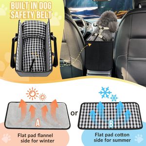 Kursi Mobil Anjing Portabel di Konsol Tengah, Dapat Dilipat, Anti-Selip, Kursi Pengaman Hewan Peliharaan untuk Anjing Kecil - Product Image 6