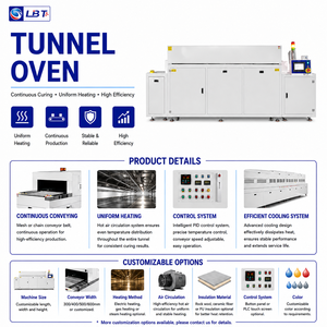 Four tunnel, sans turbulences d'air, pour le revêtement de films électroniques en sérigraphie, service d'installation à l'étranger disponible - Product Image 6