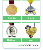 Médailles de futbol personnalisées Football Run Race Taekwondo Soccer Award Métal Or Ruban Sport Trophées et médailles vierges
