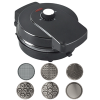 Gaufrier à bulles électrique multi-usages, four à gâteaux, pour enfants, petit-déjeuner, 4 assiettes détachables, Machine à gaufres au choix