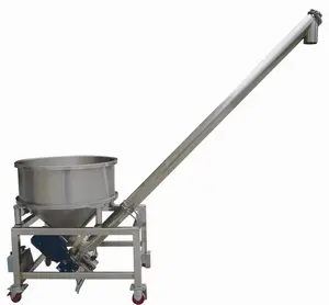 QZ Stainless Steel 304 Material Inclined Screw Conveyor Auger Feeder Conveyor Spiral Machine For Food Powder Fodder Additive